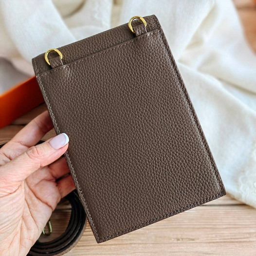 Кожаная сумка Hermes Helol 18x12 см   