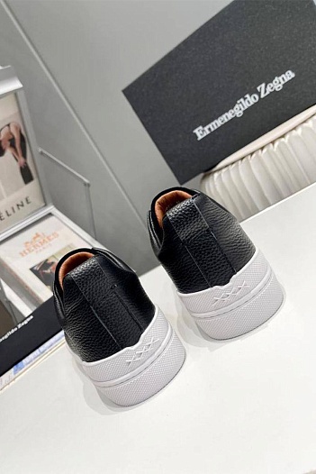 Мужские кроссовки Ermenegildo Zegna Triple Stitch - Black   
