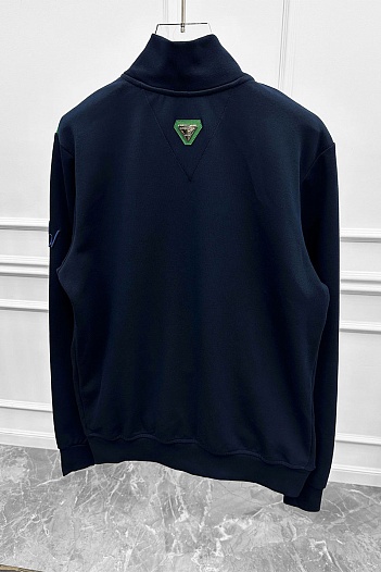 Мужская кофта на молнии Bottega Veneta - Navy / Green   