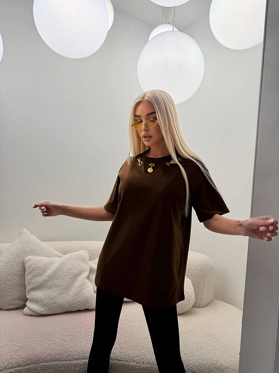 Женская базовая футболка Schiaparelli premium - Brown