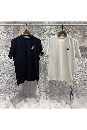 Белая оверсайз футболка Off-White Pascal Arrow Logo   