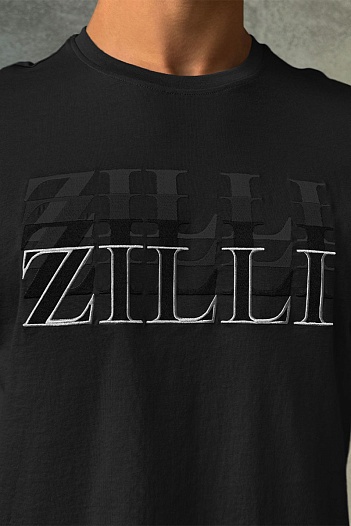 Мужская футболка Zilli чёрного цвета   