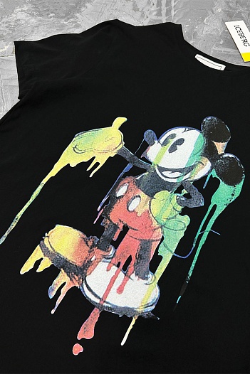 Чёрная футболка Iceberg Mickey Mouse   
