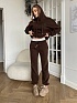 Женский костюм тройка на флисе Loewe Premium - Chocolate