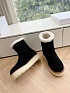 Женские замшевые ботинки с мехом Prada Suede Premium