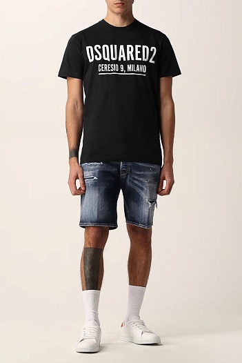 Мужская чёрная футболка Dsquared2 Ceresio 9   
