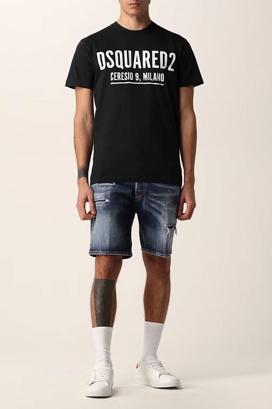 Мужская чёрная футболка Dsquared2 Ceresio 9