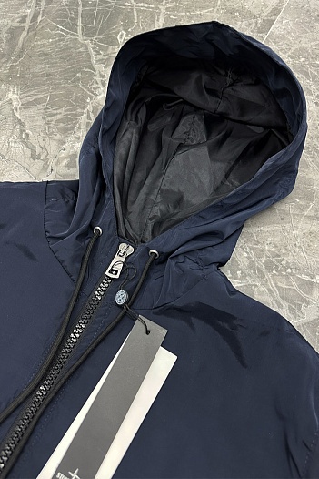 Мужская тёмно-синяя ветровка Stone Island сompass-patch   