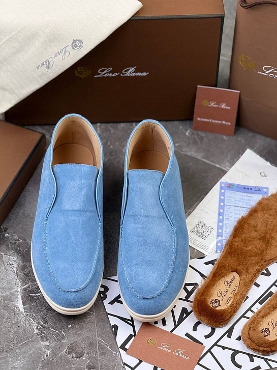 Мужские лоферы с меховой стелькой Loro Piana