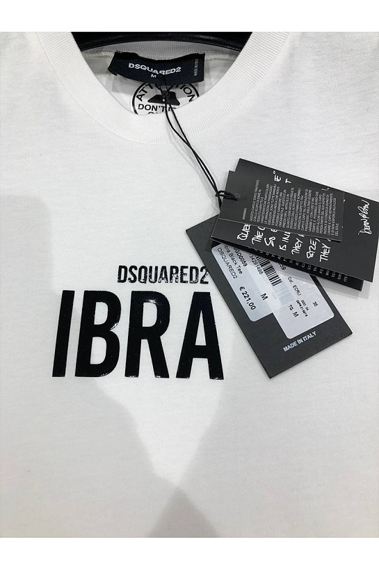 Футболка белого цвета Dsquared2 IBRA