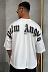 Белая оверсайз футболка Palm Angels Blurred Logo