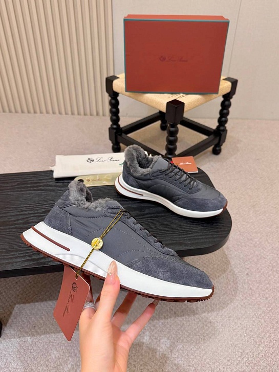 Кроссовки с мехом Loro Piana Week End Walk Evo premium