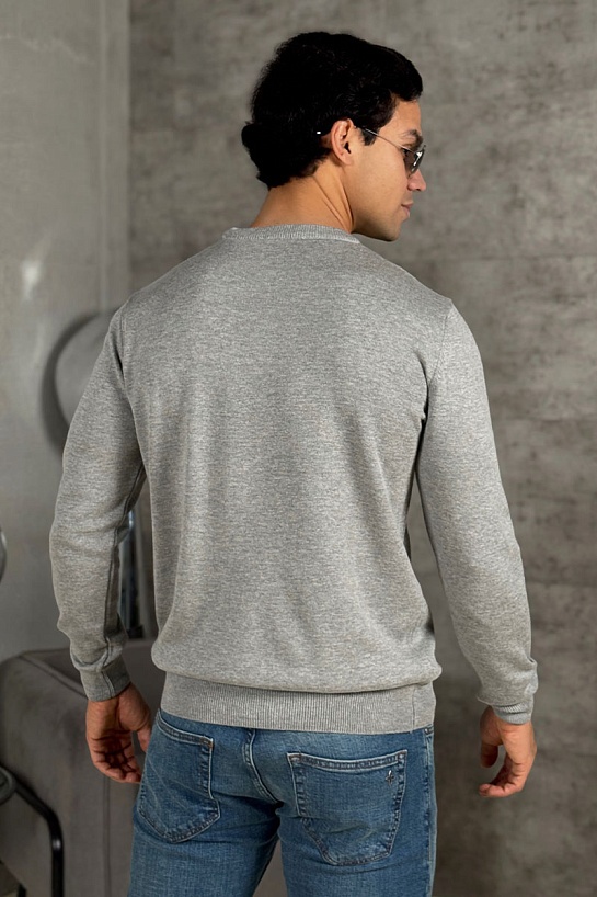 Мужской джемпер Burberry logo-intarsia - Grey