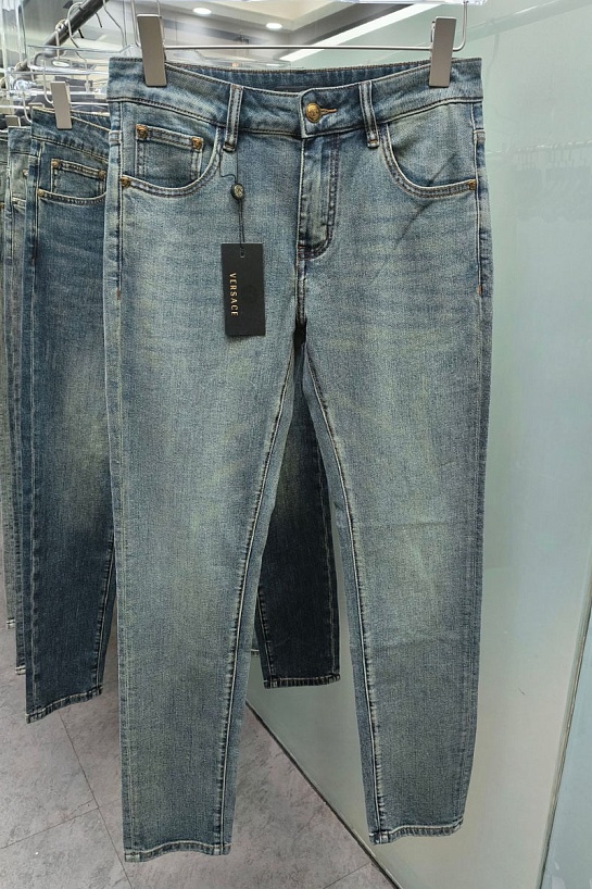 Мужские синие джинсы Versace Premium
