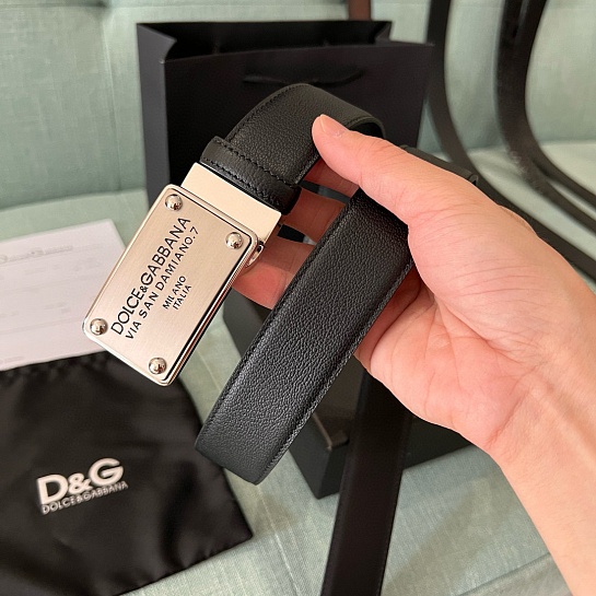 Кожаный ремень Dolce & Gabbana Premium (длина 110 см, ширина 3.5 см)