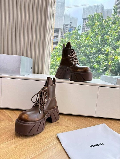 Женские кожаные ботинки на платформе SMFK premium   