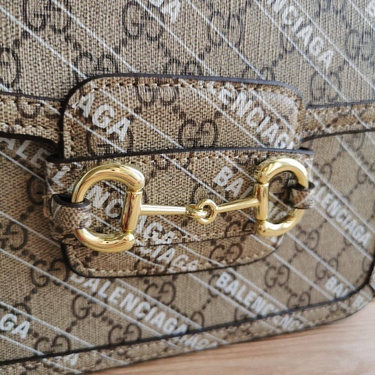Сумка Gucci x Baleniaga Horsebit 20.5x15 см