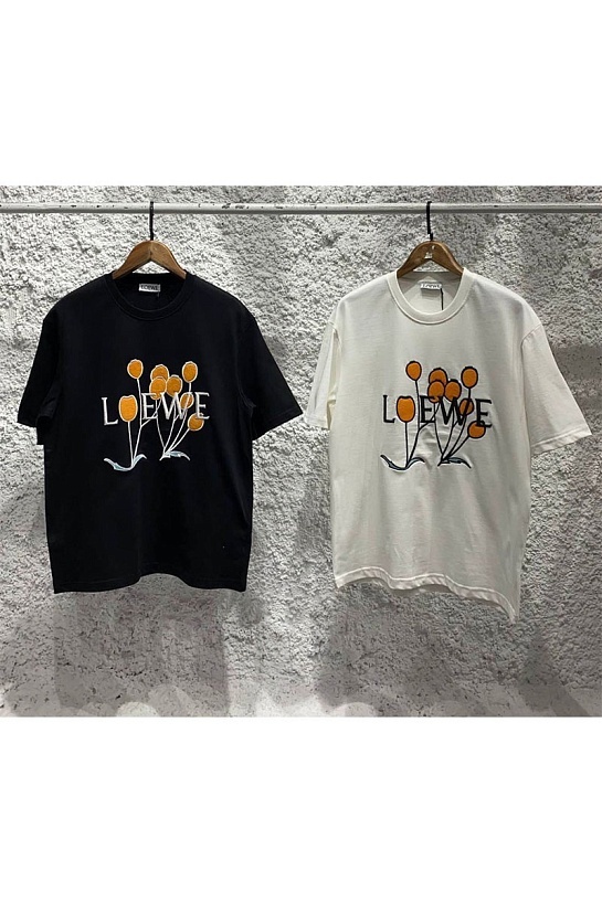 Белая оверсайз футболка Loewe