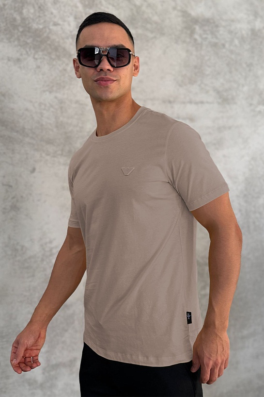 Бежевая мужская футболка Emporio Armani 7