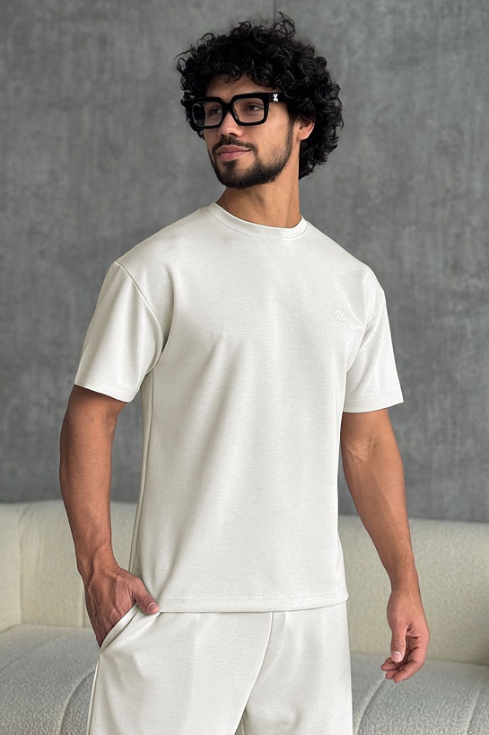 Мужская бежевая футболка Loro Piana