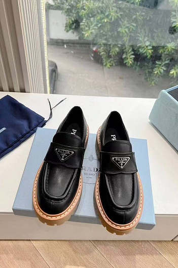 Женские чёрные ботинки Prada Premium   