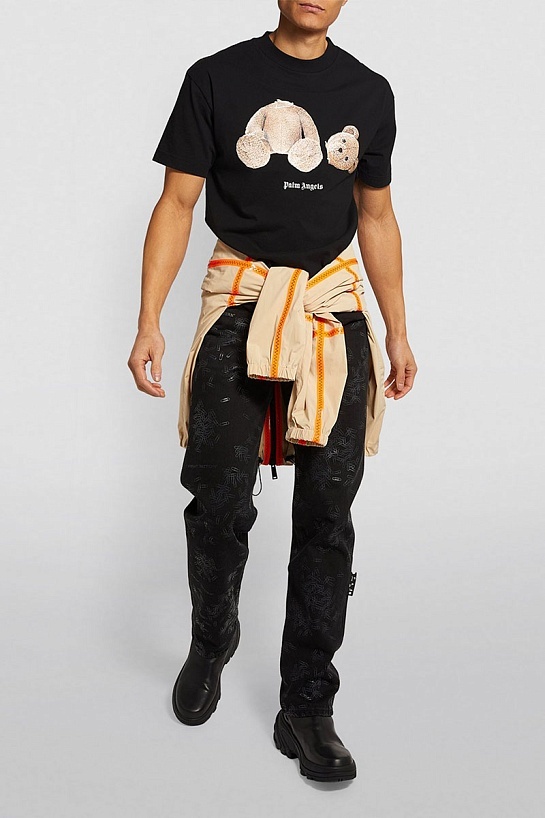 Чёрная оверсайз футболка Palm Angels Bear Classic