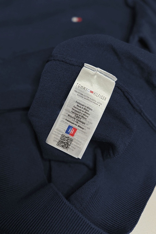 Мужской джемпер Tommy Hilfiger logo-embroidered - Navy