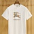 Мужская белая футболка Burberry Equestrian Knight