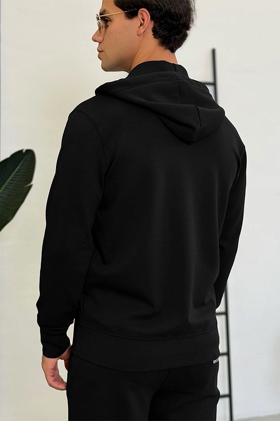 Кофта на молнии Dolce & Gabbana logo plaque - Black