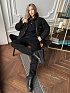 Женский чёрный костюм тройка MIU MIU
