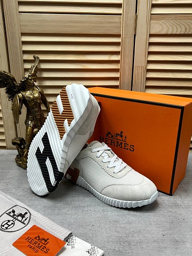 Мужские кроссовки Hermes Bouncing - White   