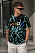 Мужская чёрная футболка Kenzo Logo Tie-Dye