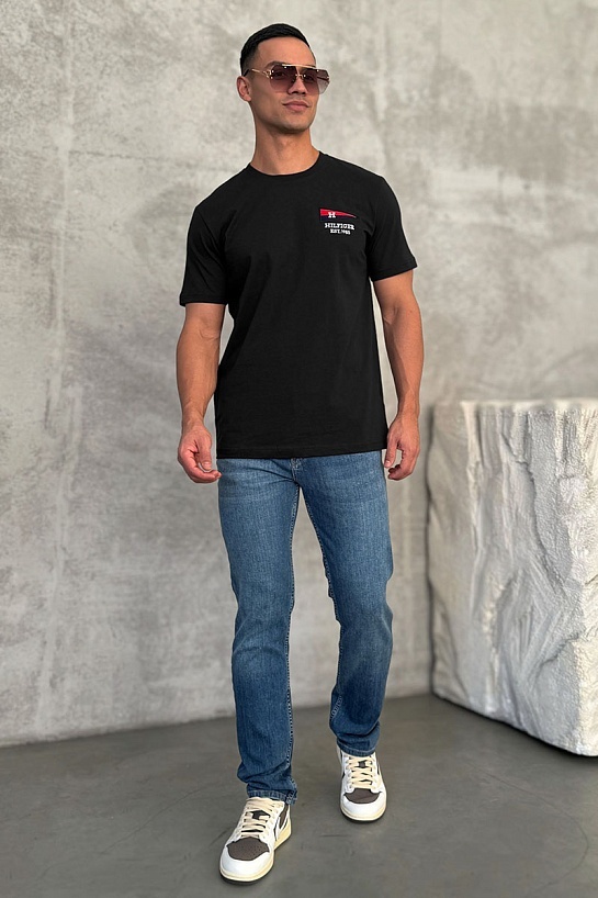 Мужская футболка Tommy Hilfiger flag logo - Black