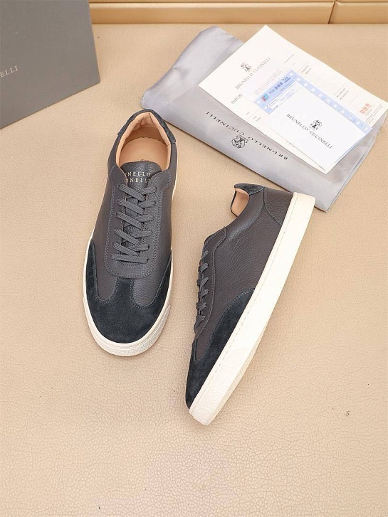 Комбинированные кроссовки Brunello Cucinelli low-top - Grey