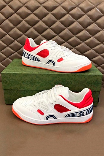 Мужские кожаные кроссовки Gucci   