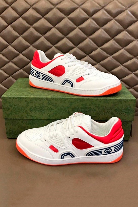 Мужские кожаные кроссовки Gucci