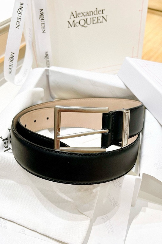 Кожаный ремень Alexander McQueen Premium (ширина 3.5 см)