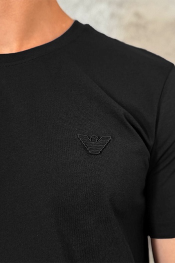 Чёрная мужская футболка Emporio Armani 7   