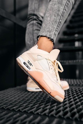 Кроссовки Nike Air Jordan 4 Retro x Off-White "Sail"   