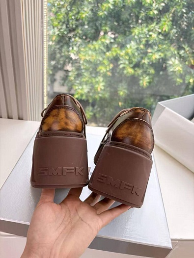 Женские кожаные ботинки на платформе SMFK premium   