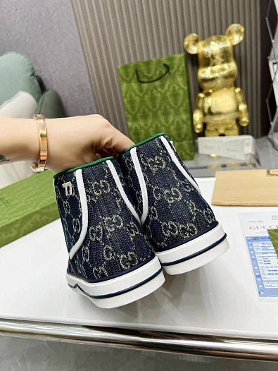 Мужские кроссовки Gucci Tennis 1977 high-top - Blue   