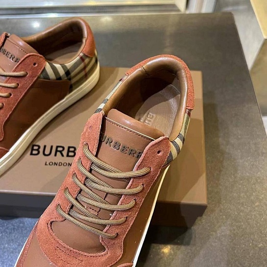 Комбинированные кроссовки Burberry Vintage Check