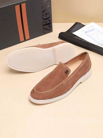 Мужские замшевые лоферы Ermenegildo Zegna   