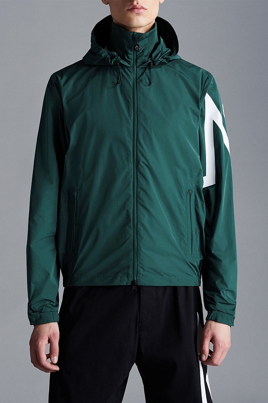 Мужская зелёная ветровка Moncler Fetuque