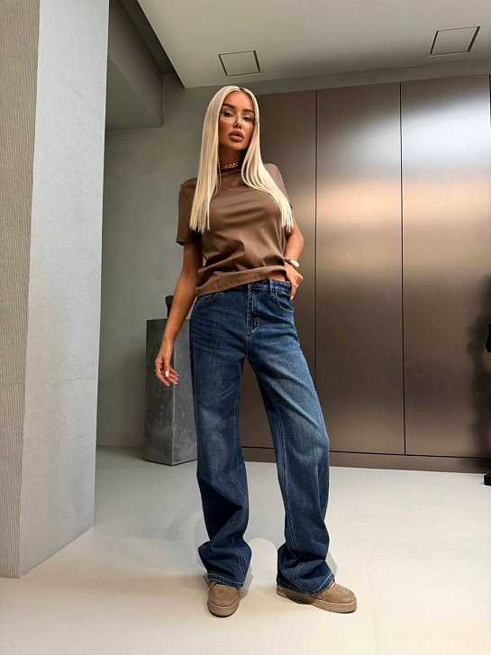 Женские синие джинсы Loro Piana premium