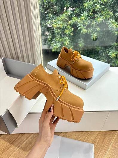 Женские замшевые ботинки на платформе SMFK premium   