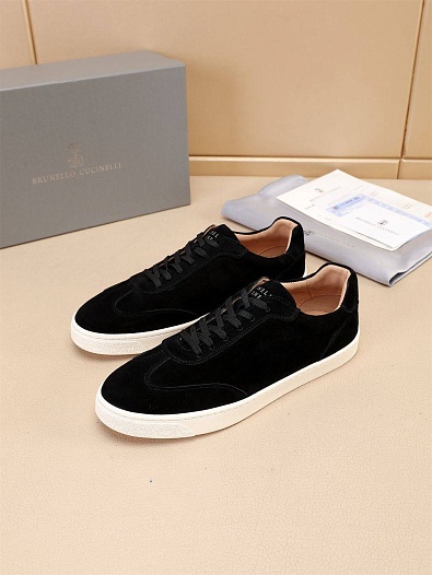 Замшевые кроссовки Brunello Cucinelli low-top - Black   