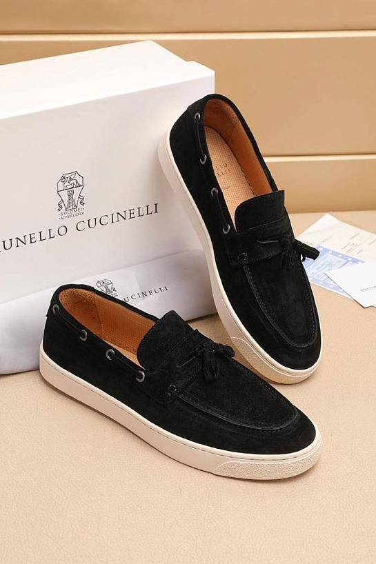 Мужские замшевые лоферы Brunello Cucinelli