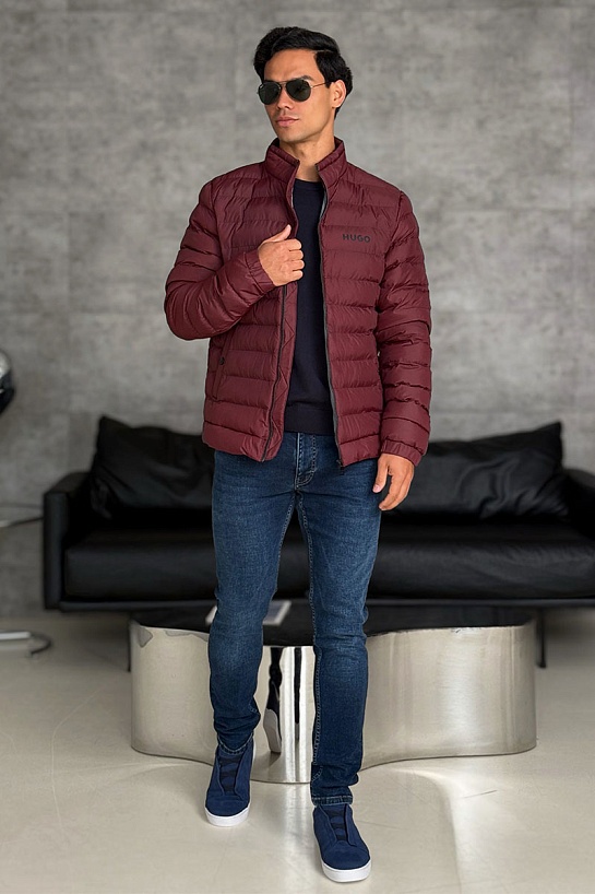 Мужская бордовая куртка Hugo Boss