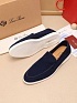 Мужские замшевые лоферы Loro Piana Summer Walk - Navy